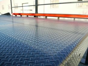 steel tread plate decking for portable loading dock